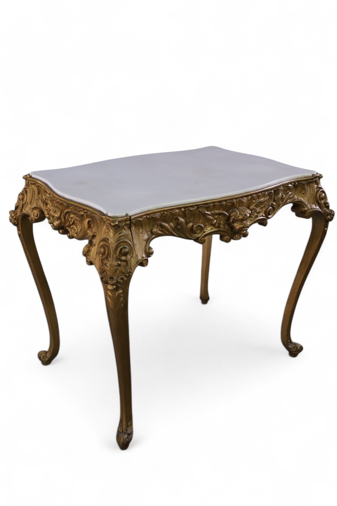 FRENCH FIGURAL MARBLE TOP TABLE (1 of 5)