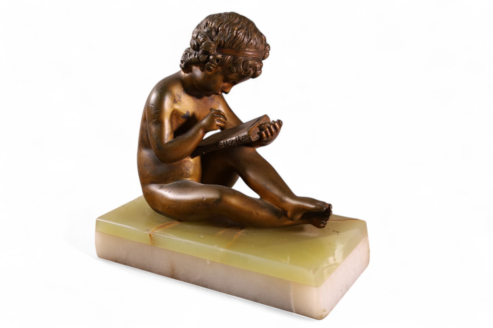 SEATED BRONZE FIGURE (1 of 2)