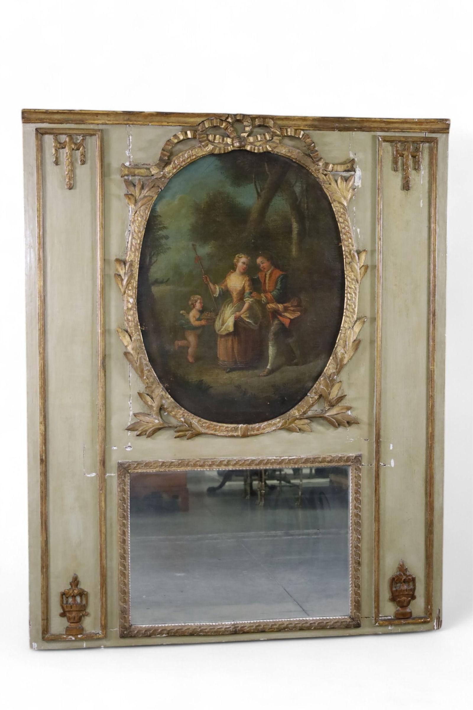 19TH CENTURY FRENCH TRUMEAU MIRROR (1 of 7)