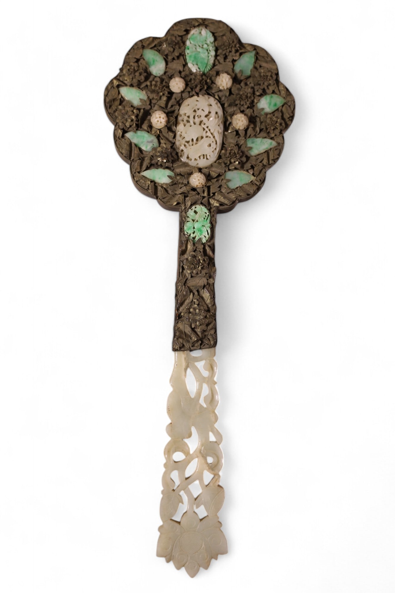 CHINESE JADE HAND MIRROR (1 of 8)