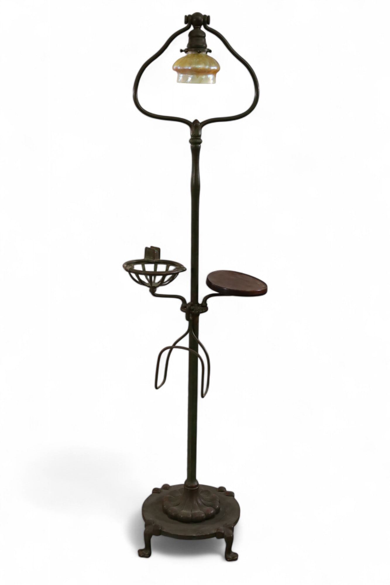 TIFFANY STUDIOS SMOKESTAND FLOOR LAMP (1 of 9)