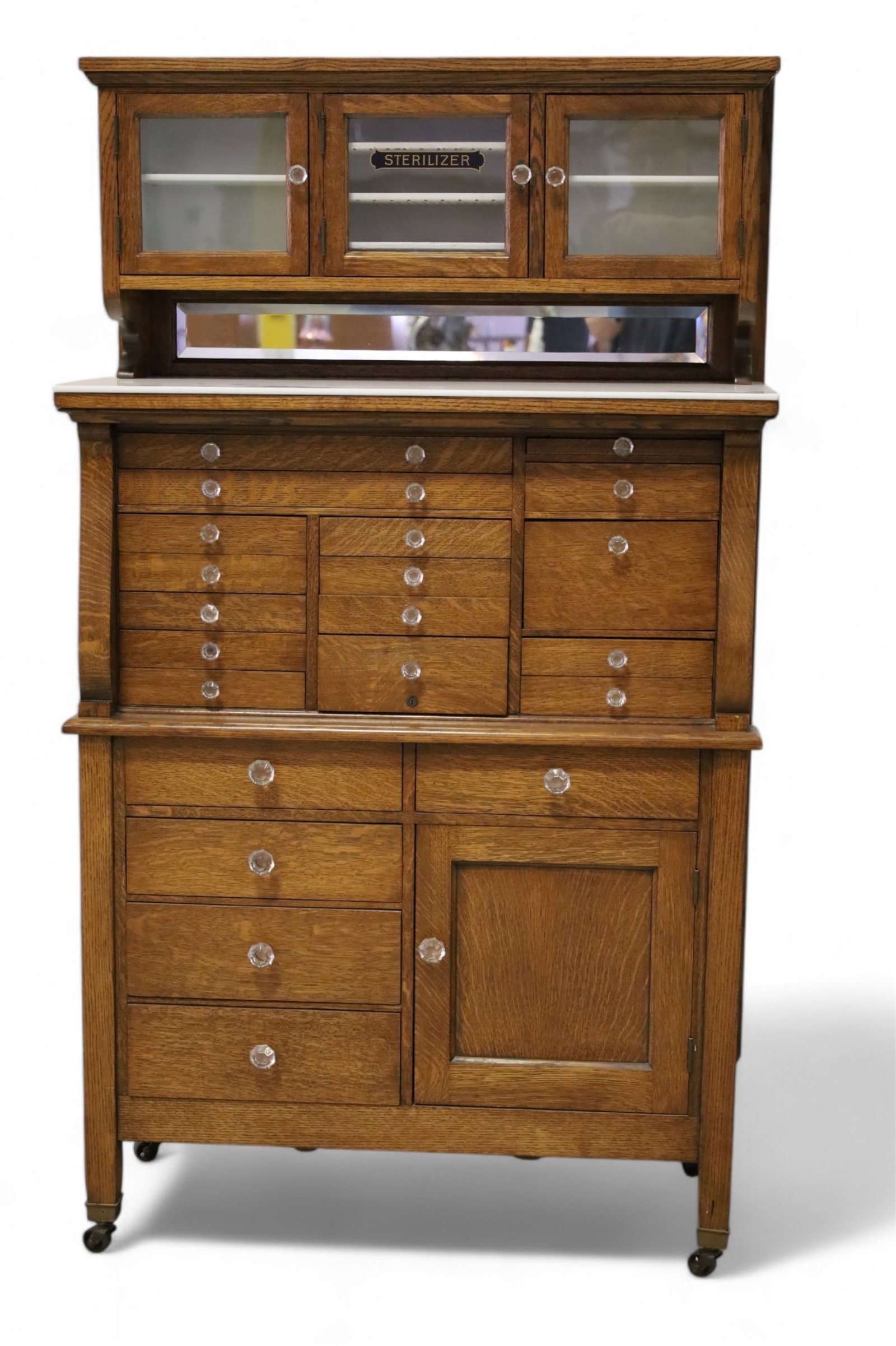 AMERICAN OAK DENTAL CABINET (1 of 5)
