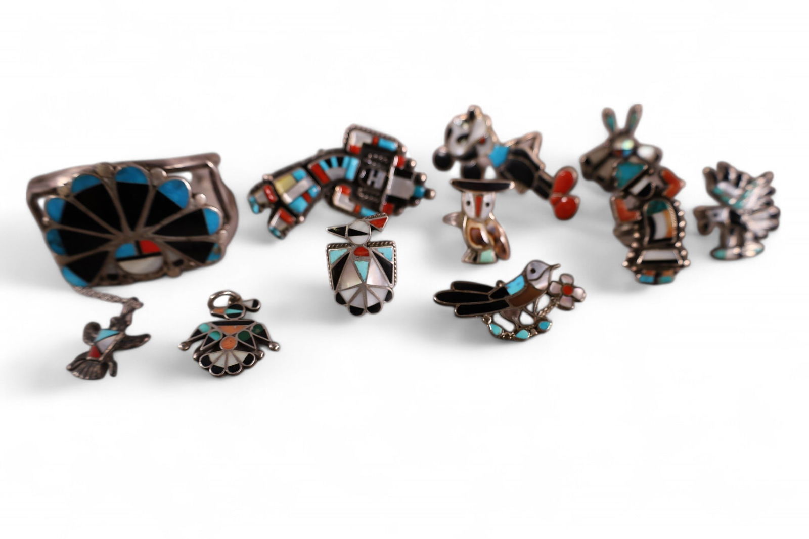 11 PIECES OF ZUNI JEWELRY (1 of 5)