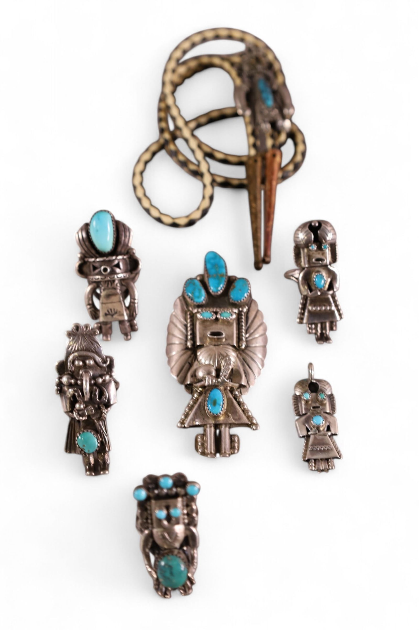 7 PIECES OF KACHINA JEWELRY (1 of 4)