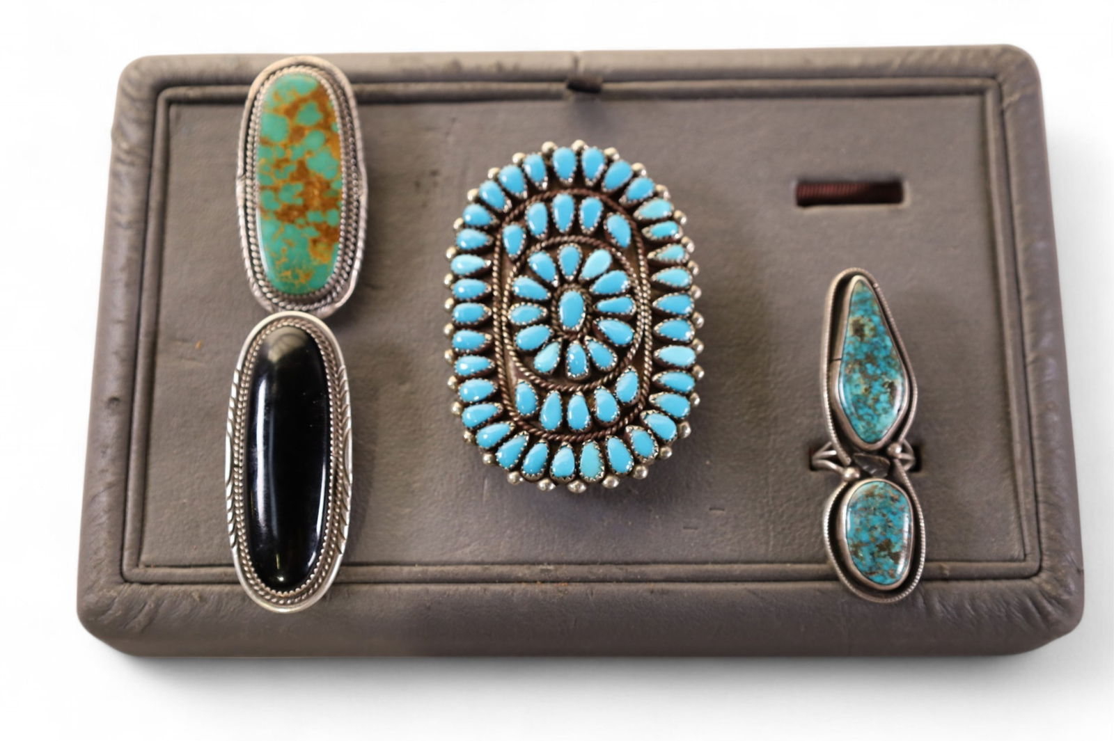 4 LARGE NATIVE AMERICAN RINGS (1 of 2)