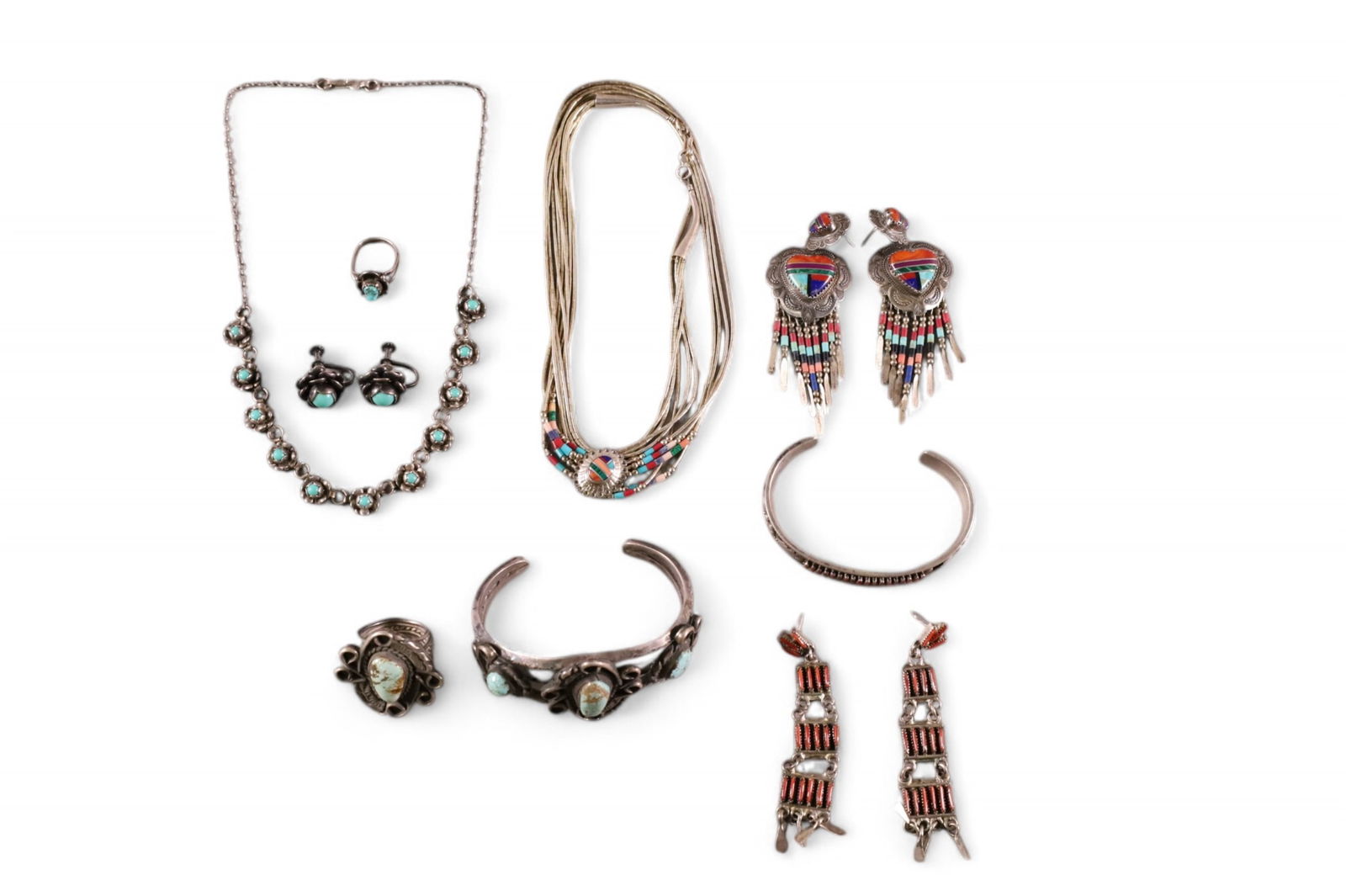 LOT OF 4 SETS OF NATIVE AMERICAN JEWELRY (1 of 5)