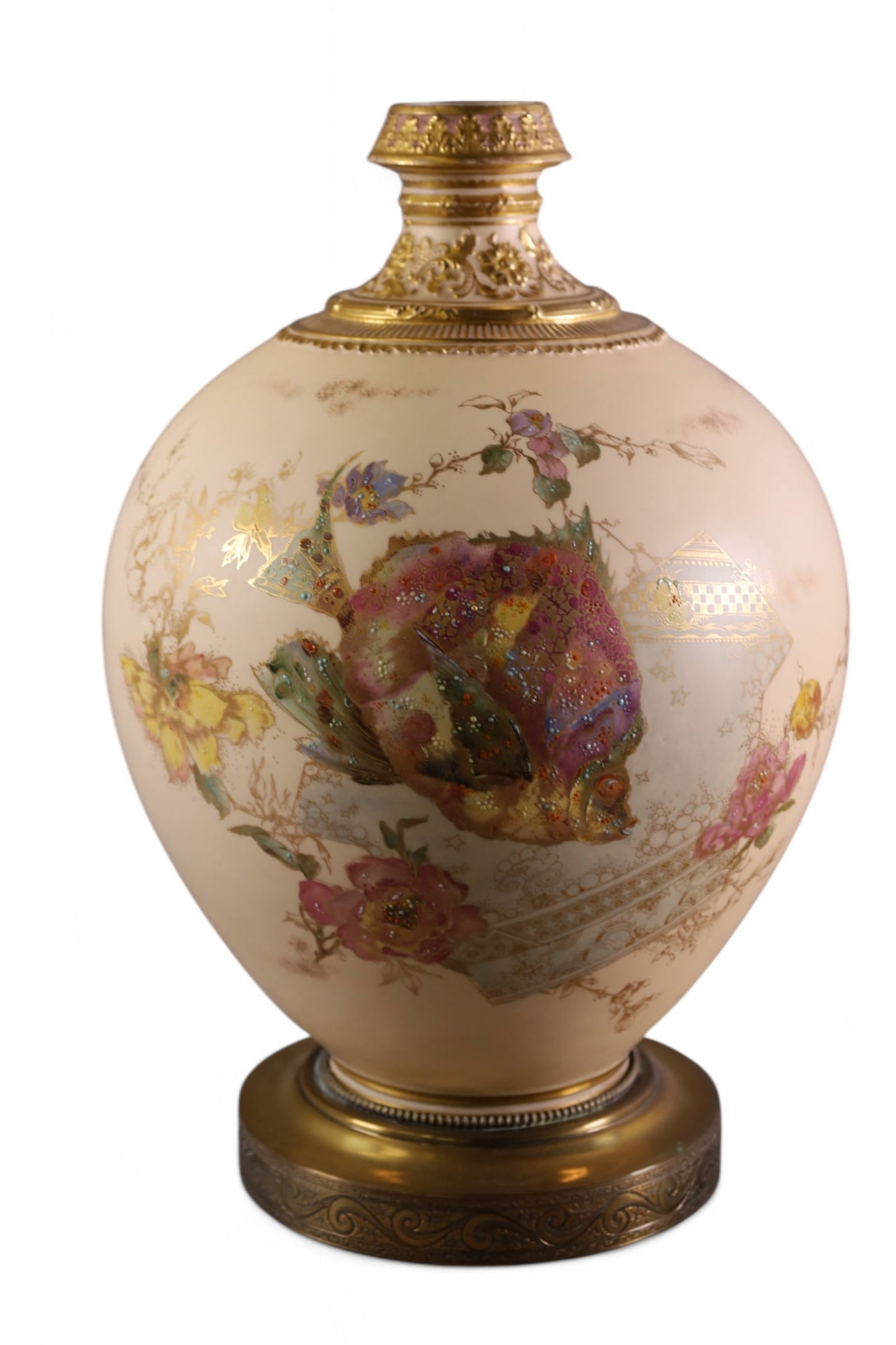 LARGE ROYAL WORCESTER LAMP BASE (1 of 3)