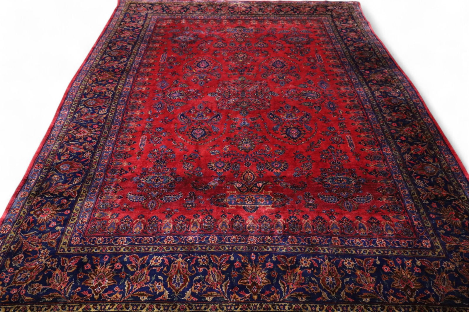 APPROX 9' 4" x 11' HANDMADE SAROUK WOOL RUG (1 of 6)