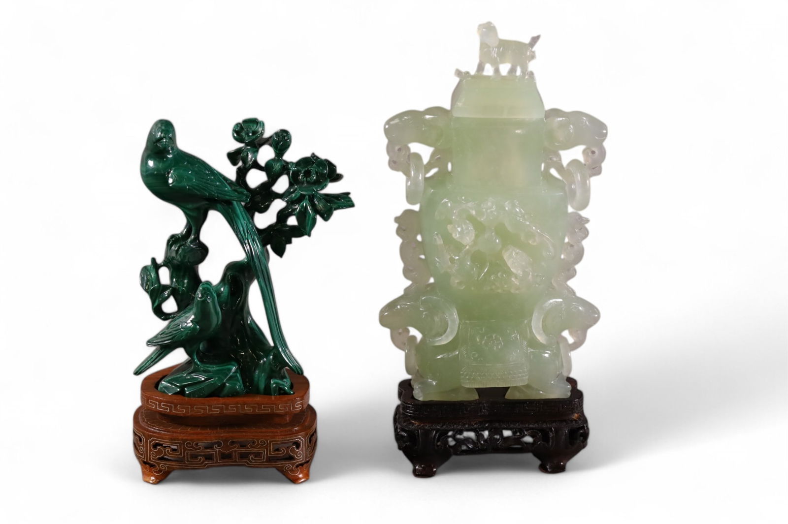 2 CARVED CHINESE STONE PIECES (1 of 3)