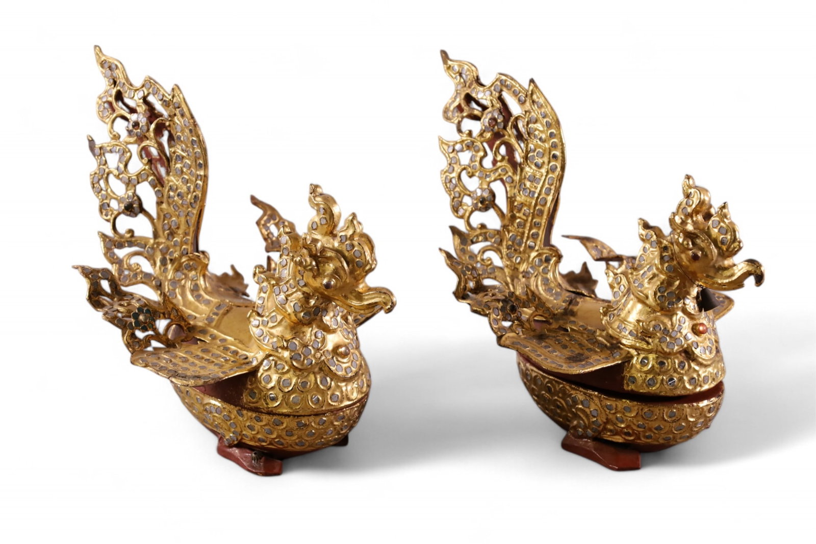 PAIR OF THAI LIDDED BOXES (1 of 3)