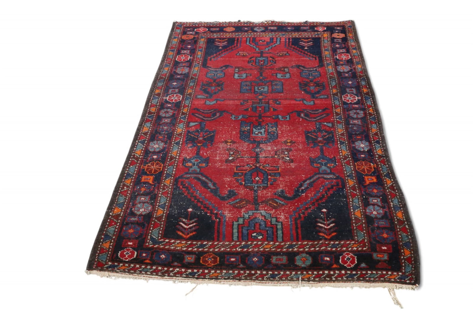 APPROX 3' 6" x 5' HANDMADE WOOL RUG (1 of 3)