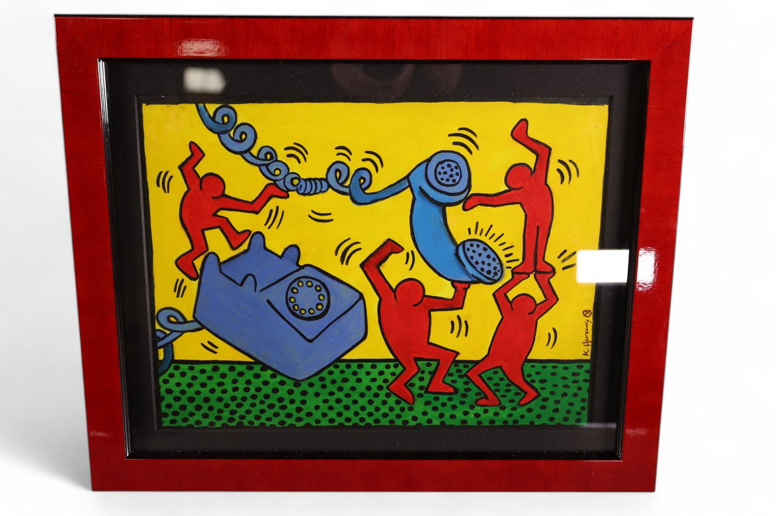 KEITH HARING SMALL OIL PAINTING (1 of 3)