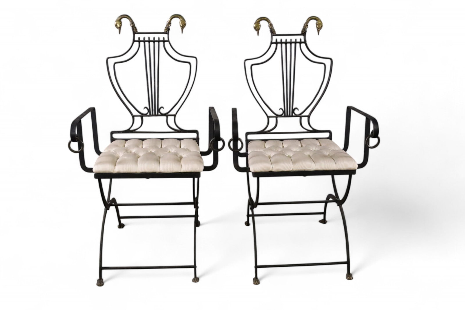 PAIR OF MAISON JANSEN FOLDING LOUNGE CHAIRS (1 of 4)