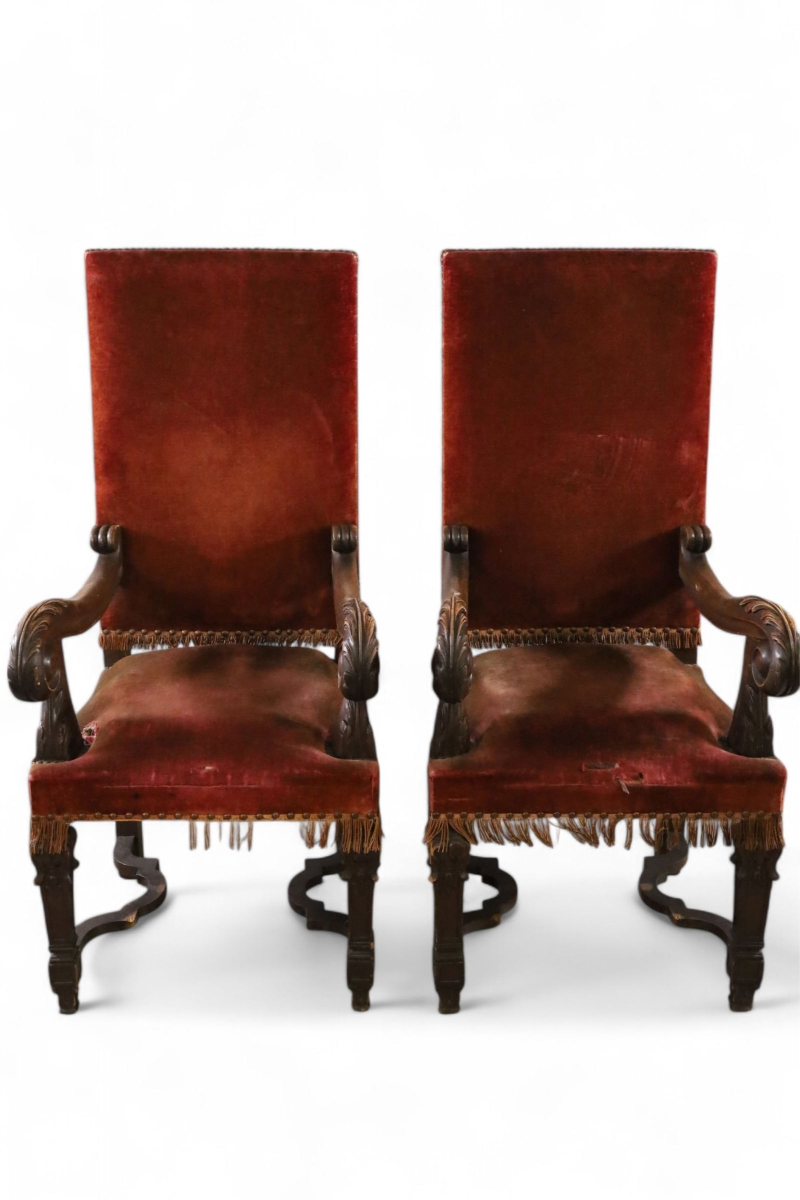 PAIR OF SPANISH HALL CHAIRS (1 of 4)