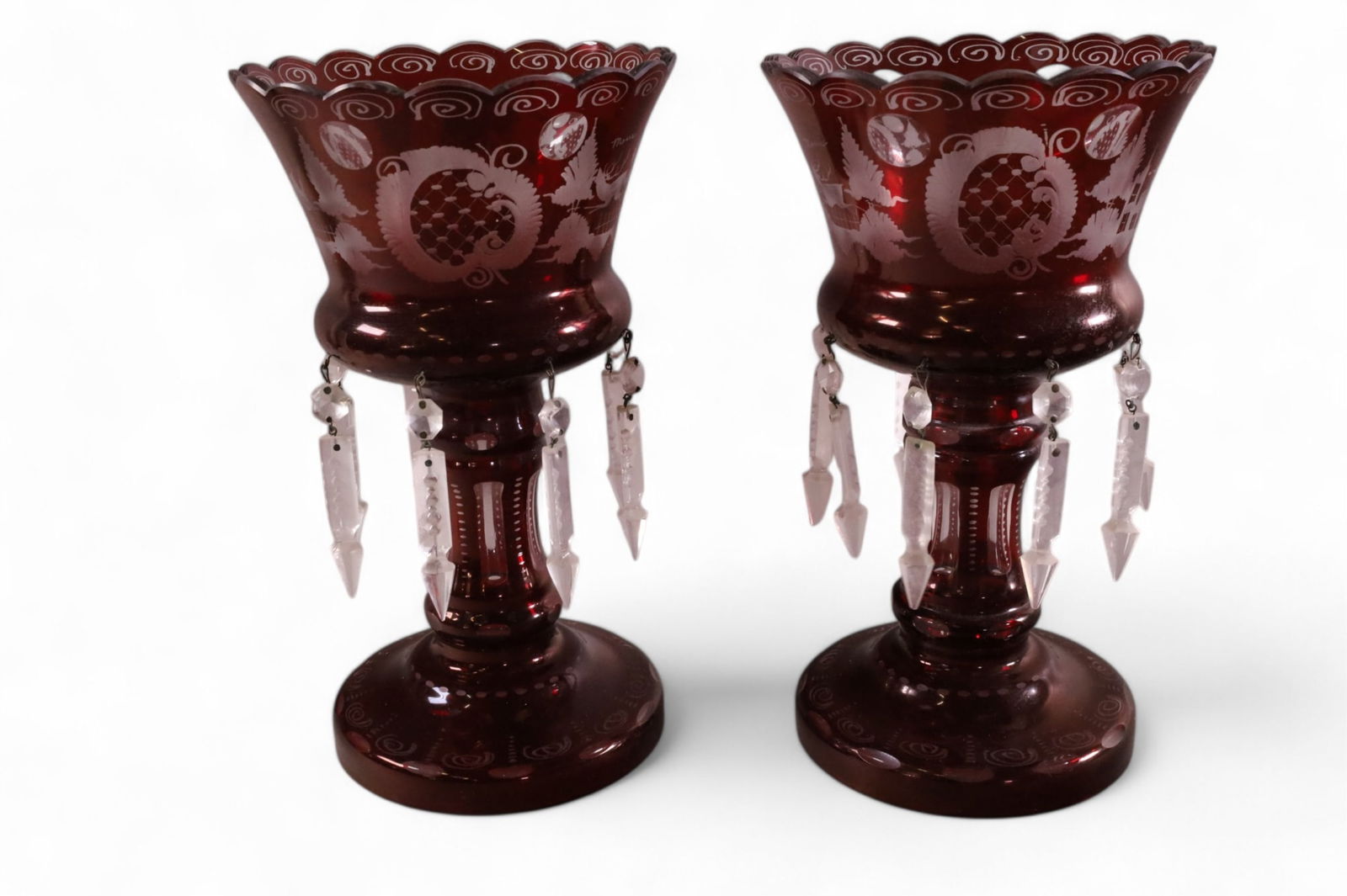 PAIR OF MANTLE LUSTERS (1 of 2)