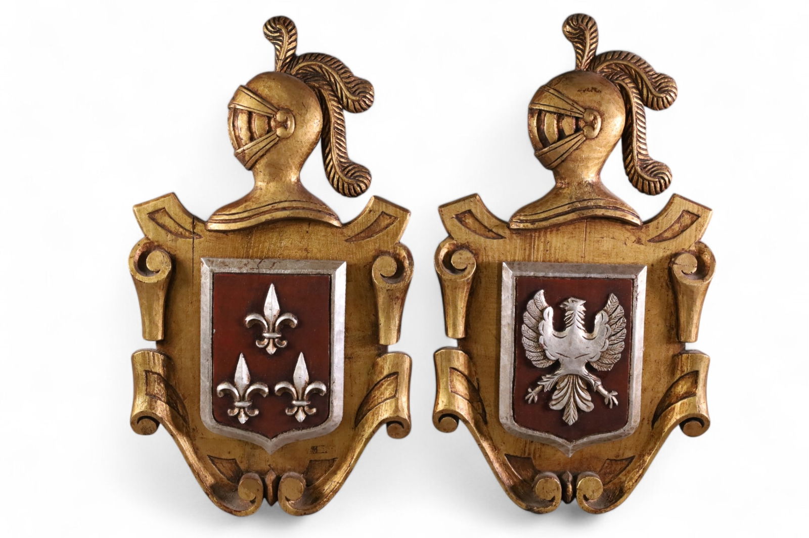 PAIR OF CARVED WALL PLAQUES (1 of 3)