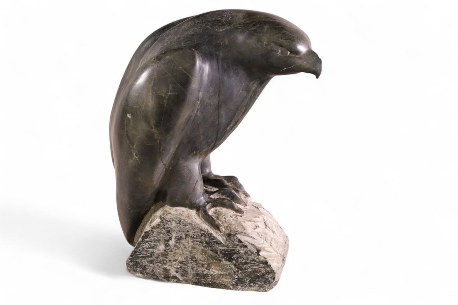 CARVED STONE BIRD SCULPTURE (1 of 5)