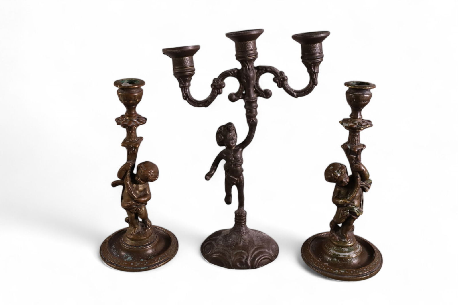 3 FIGURAL CANDLESTICKS (1 of 4)