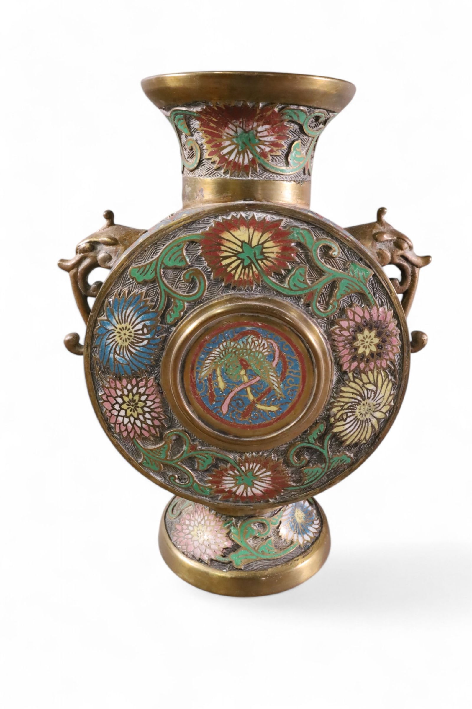 JAPANESE CHAMPLEVE VASE (1 of 3)