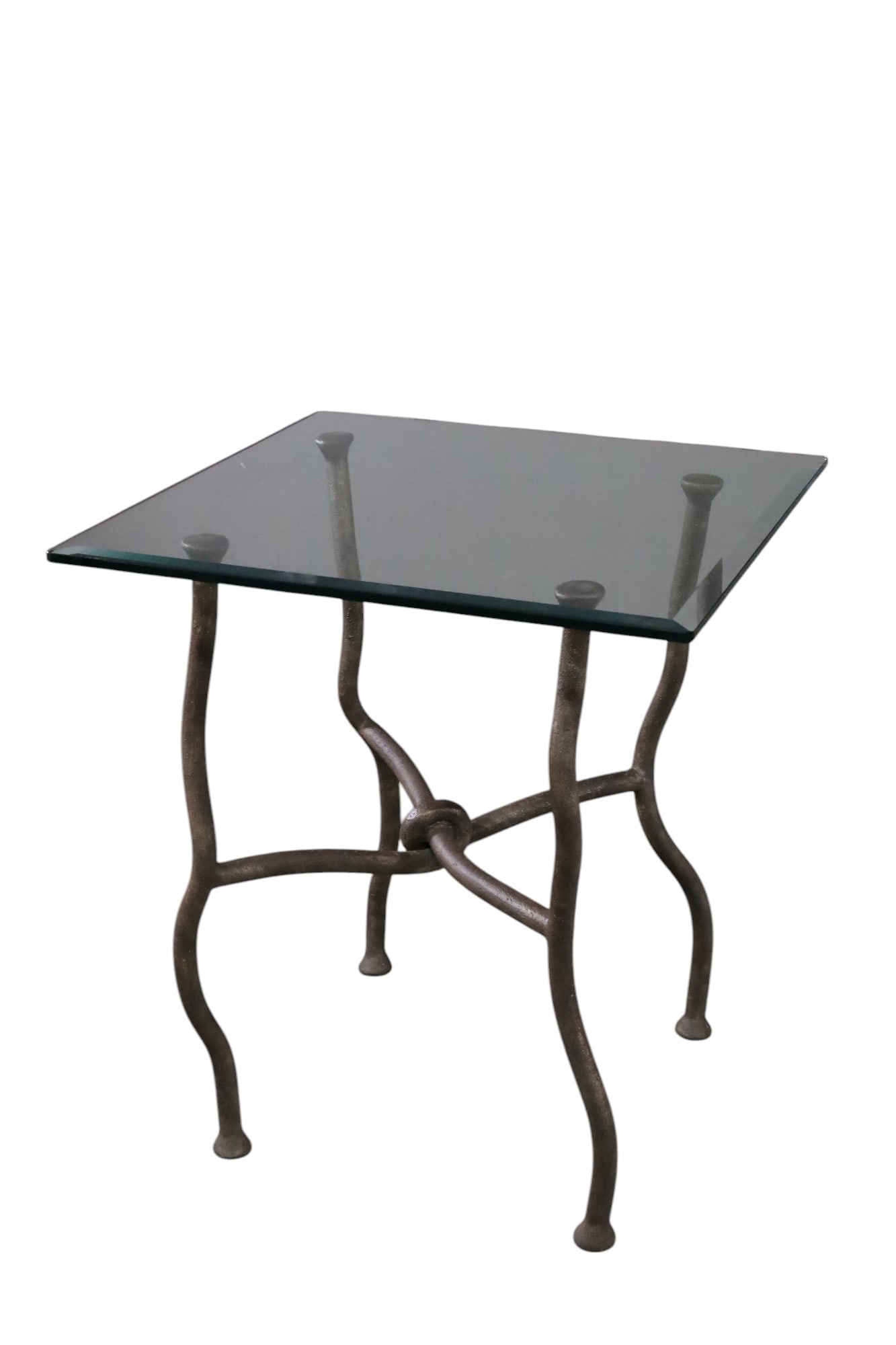 IRON BASE END TABLE (1 of 2)