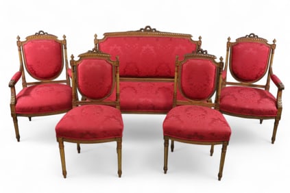 5 PC. FRENCH VICTORIAN PARLOR SET