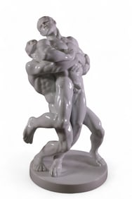 HEREND WRESTLERS FIGURE