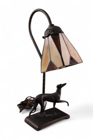 BRONZE DOG LAMP
