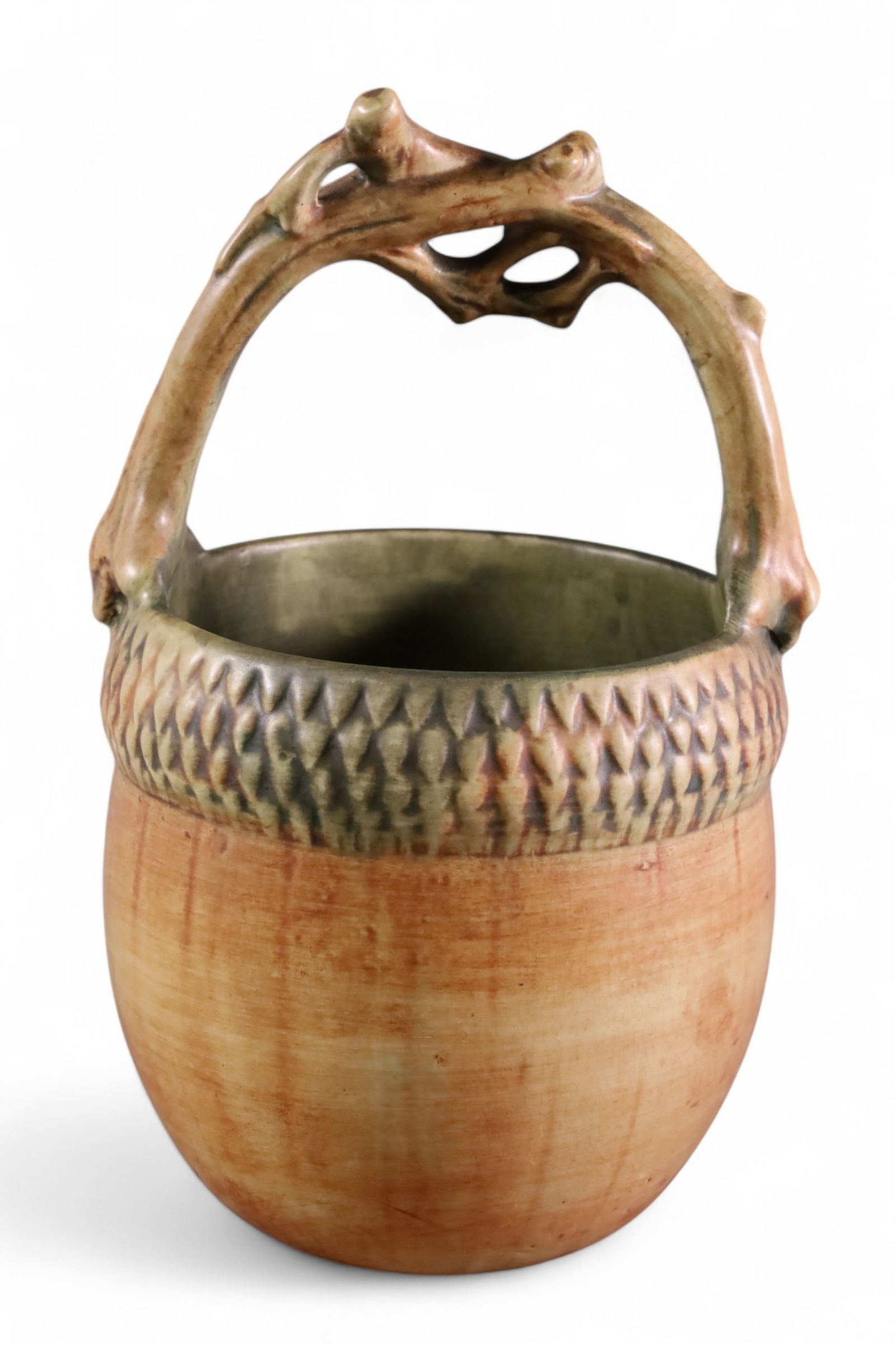 WELLER BASKET VASE (1 of 3)