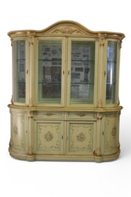 FLORAL PAINTED ITALIAN CHINA CABINET