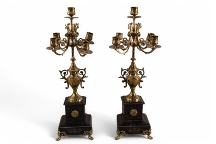 PAIR OF VICTORIAN CANDELABRAS