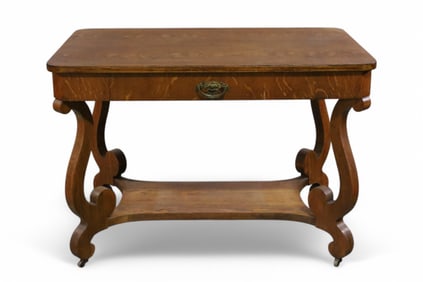 1900'S AM. OAK WRITING DESK