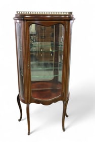 INLAID FRENCH MAHOGANY CURIO