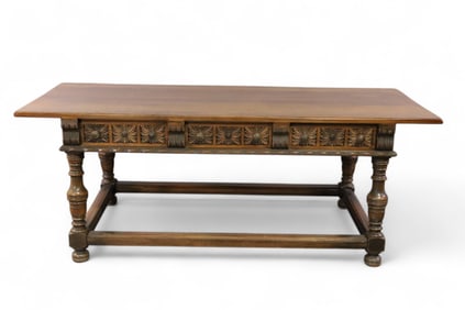 LARGE 1920'S SPANISH STYLE LIBRARY TABLE