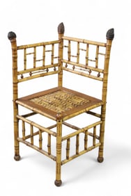 VICTORIAN BAMBOO CORNER CHAIR