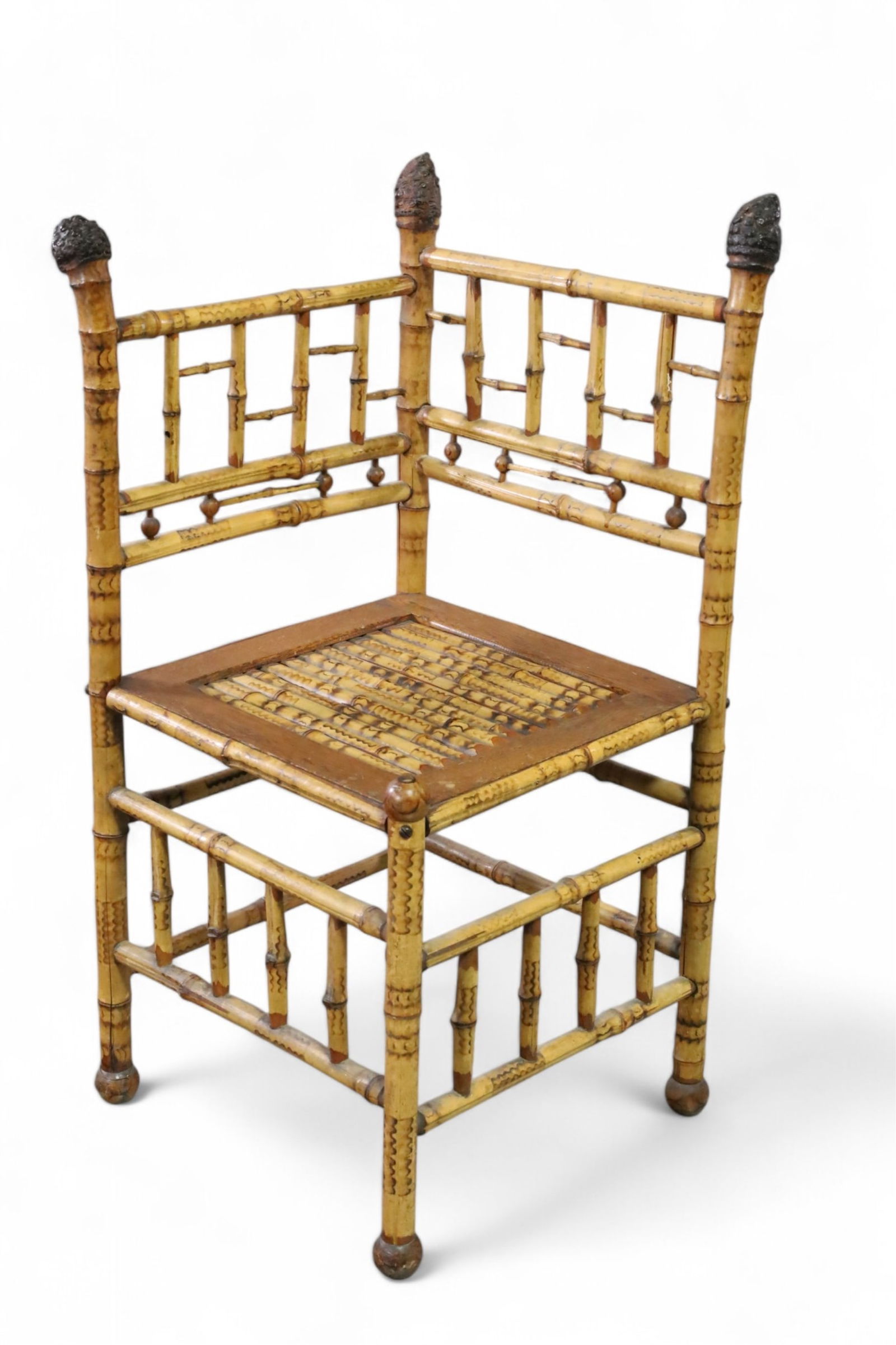 VICTORIAN BAMBOO CORNER CHAIR (1 of 3)