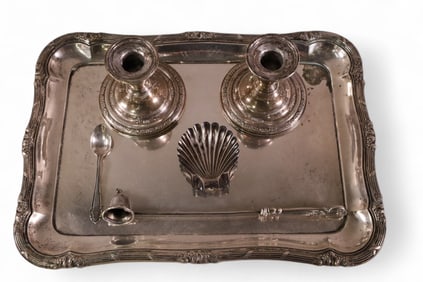 6 SILVER TABLE ITEMS