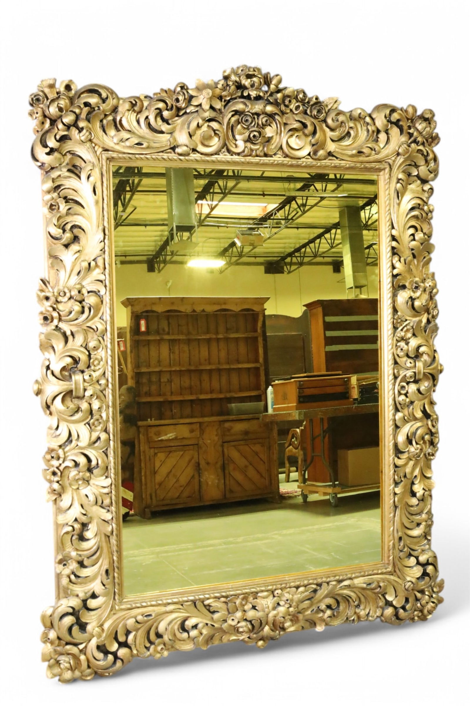 MONUMENTAL CARVED MIRROR (1 of 4)