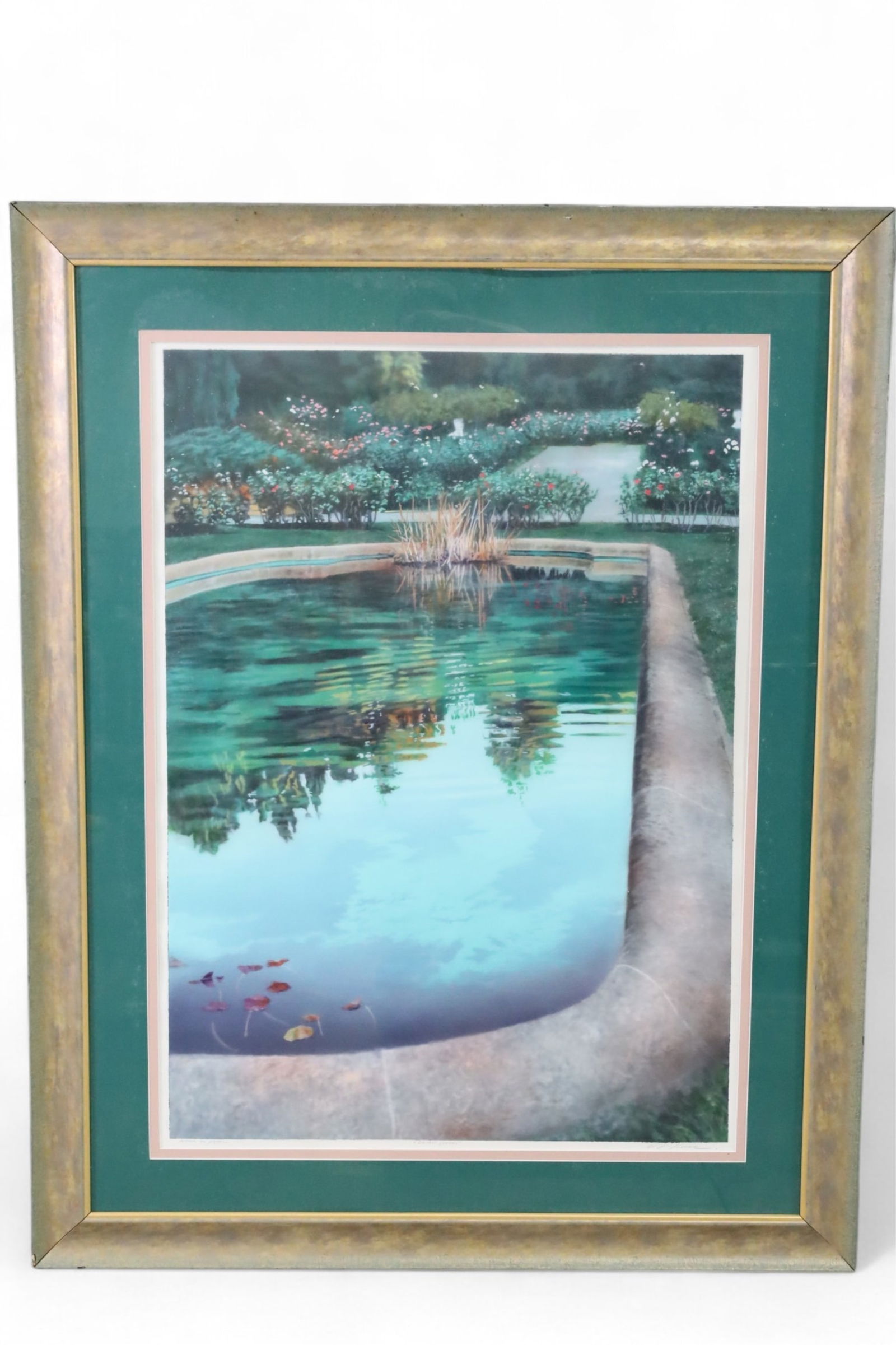 DAVID T. KESSLER ACRYLIC PAINTING: ACRYLIC ON PAPER, SIGNED LOWER RIGHT DAVID T. KESSLER. TITLED DISTANT STATUES, 41" x 52 1/2" IN FRAME. THIS ITEM EXCEEDS SIZE LIMITATIONS FOR IN HOUSE SHIPPING, MUST BE PICKED UP IN HOUSE OR SHIPPED V