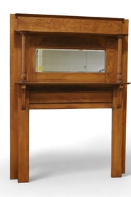 AMERICAN OAK FIREPLACE MANTLE