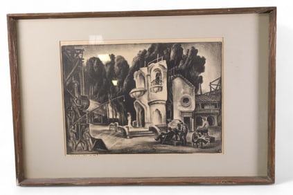 WARREN NEWCOMBE MOVIE STUDIO  BLOCK PRINT