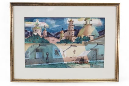 MEXICAN SCENE WATERCOLOR