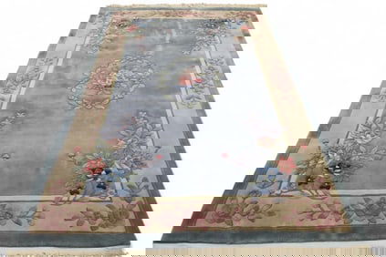 APPROX 9' 2" x 6' CHINESE WOOL RUG