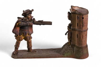 WILLIAM TELL CAST IRON BANK