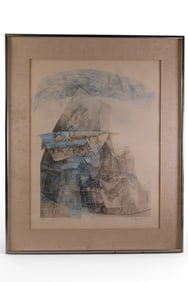 "SO FLIES A LIFE" FRAMED LITHOGRAPH