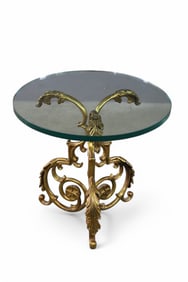 GOLD GILT HOLYWOOD REGENCY SIDE TABLE