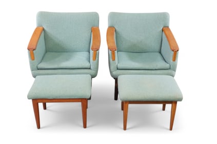 PAIR OF MID CENTURY MODERN LOUNGE CHAIRS