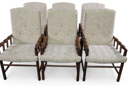 SET OF 6 MID CENTURY MODERN DINING CHAIRS