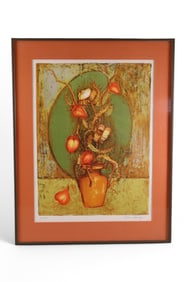 PIERRE HENRY FLORAL STILL LIFE LITHOGRAPH