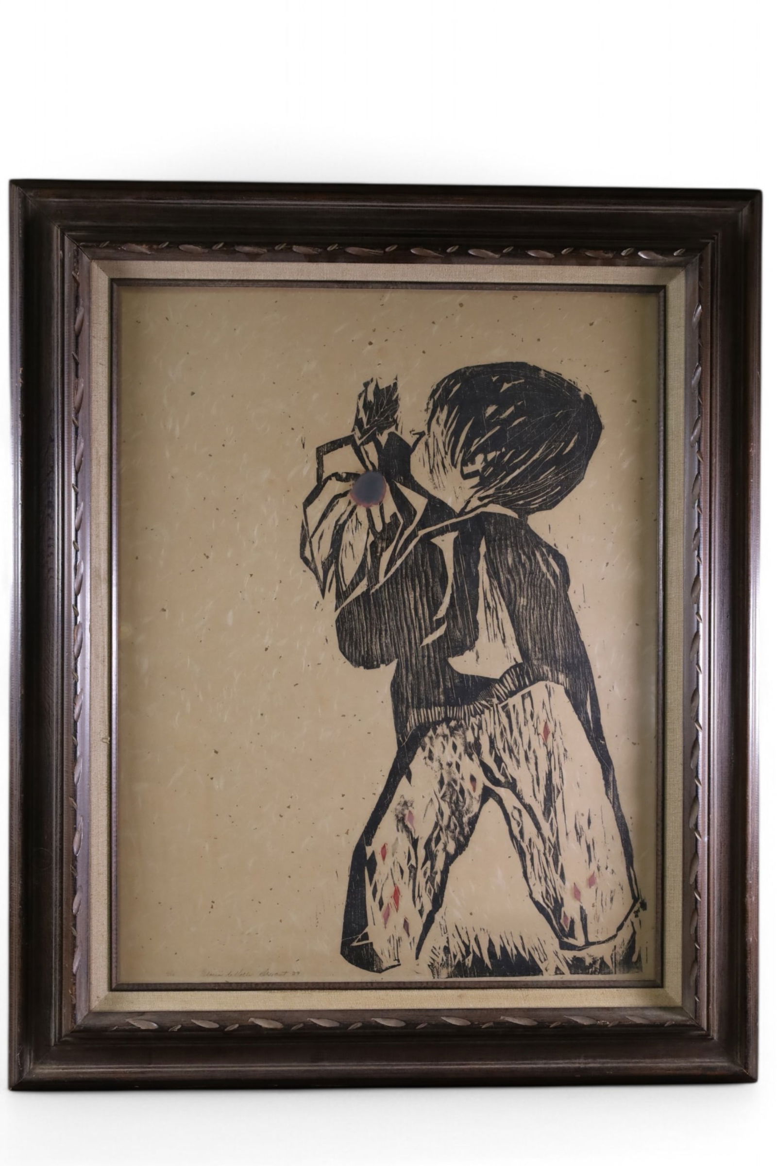 GLORIA DE VALLE BRYANT FRAMED ETCHING (1 of 2)