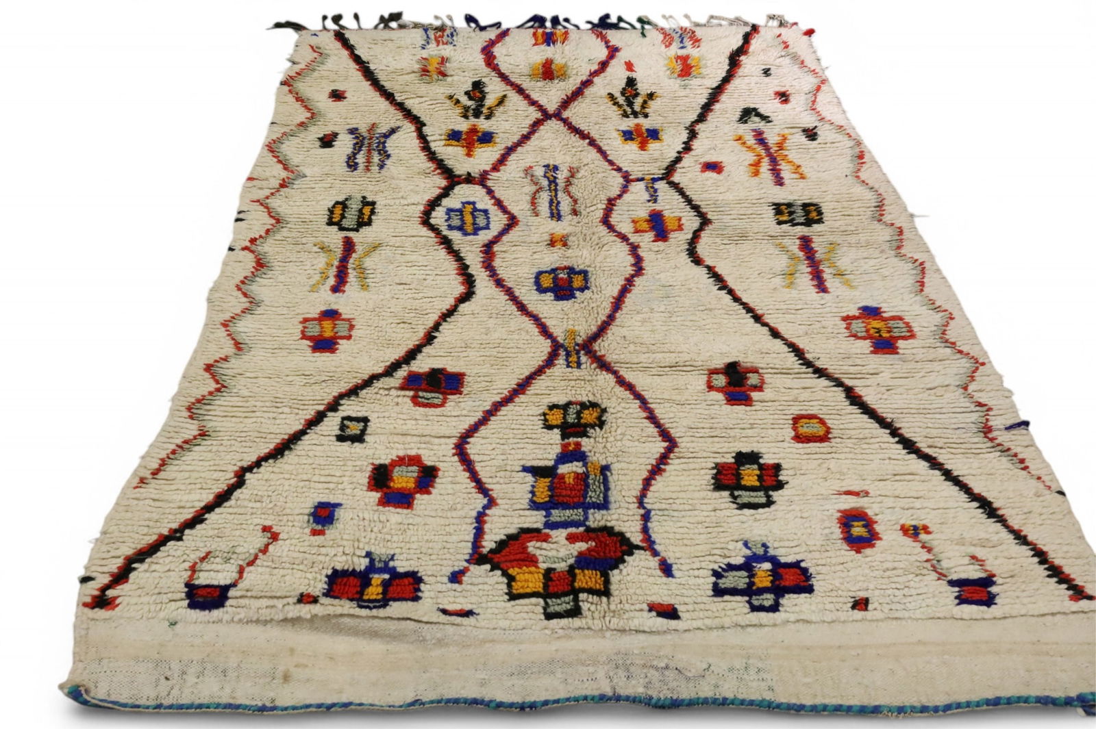 APPROX 8' 6" x 5' 1" HANDMADE WOOL RUG (1 of 4)